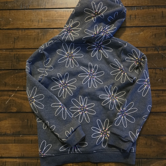 Cat & Jack Girls Hoodie/Sweatshirt  Front Zip Size Small (6/6X) - Picture 3 of 5